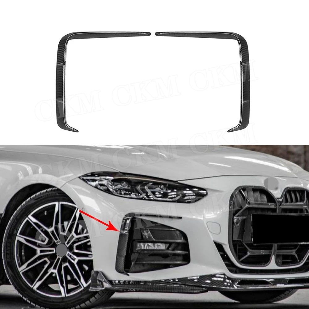 

Dry Carbon Fiber Front Bumper Decoration for BMW 4 Series G22 G23 2021+ FRP Front Bumper Fins Splitters S Style Car Accessories