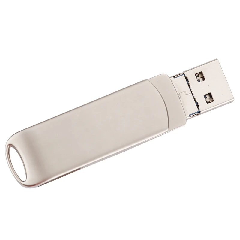 360° Rotation 256GB Metal OTG Flash Drive 512GB 128GB Pendrive for IPhone/iPad/iOS/OTG Type-C Micro External Storage Devices