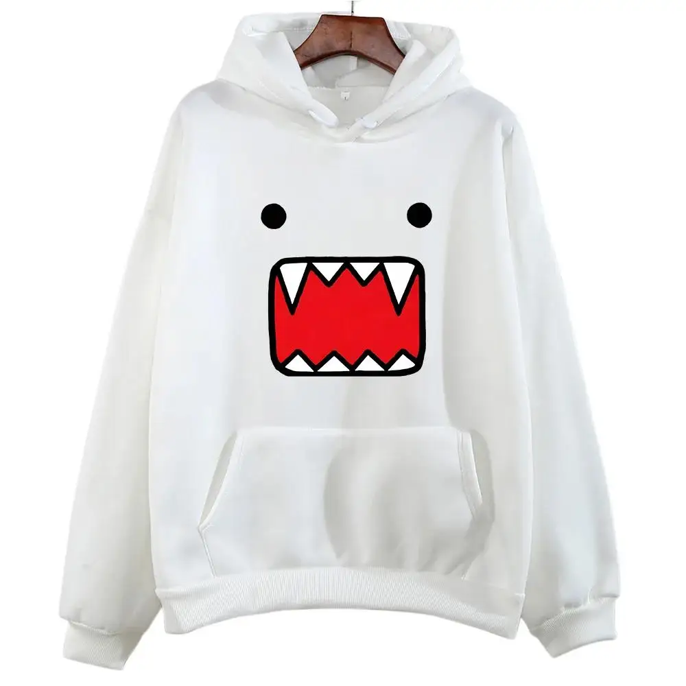 Stilvoller Herren-Hoodie für Herbst/Winter – Domo-kun-Print, warmes Fleece-Futter, Streetwear, amerikanischer Gothic- und Hip-Hop-Stil, Herren-Hoodie – Detail 3