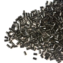 1000Pcs Long Euro Lock Flared Flaring Micro Copper Tube Rings Beads Links Human Hair Extensions Tools 7 Colors Optional