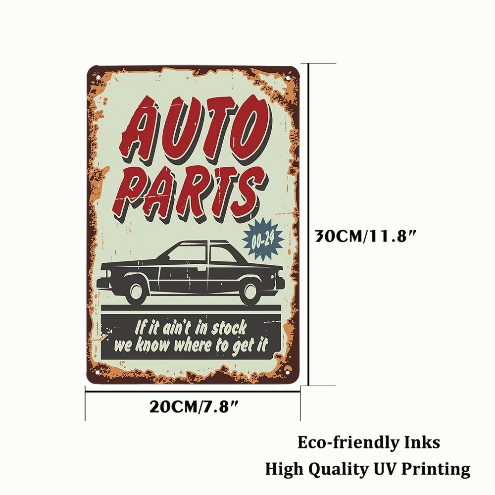 Auto Repair Shop Signs Metal Home Decor Wall Art Car Shop Decoration Garage Pub Cafe Tin Plate Craft Bar Iron Painting 30x20cm