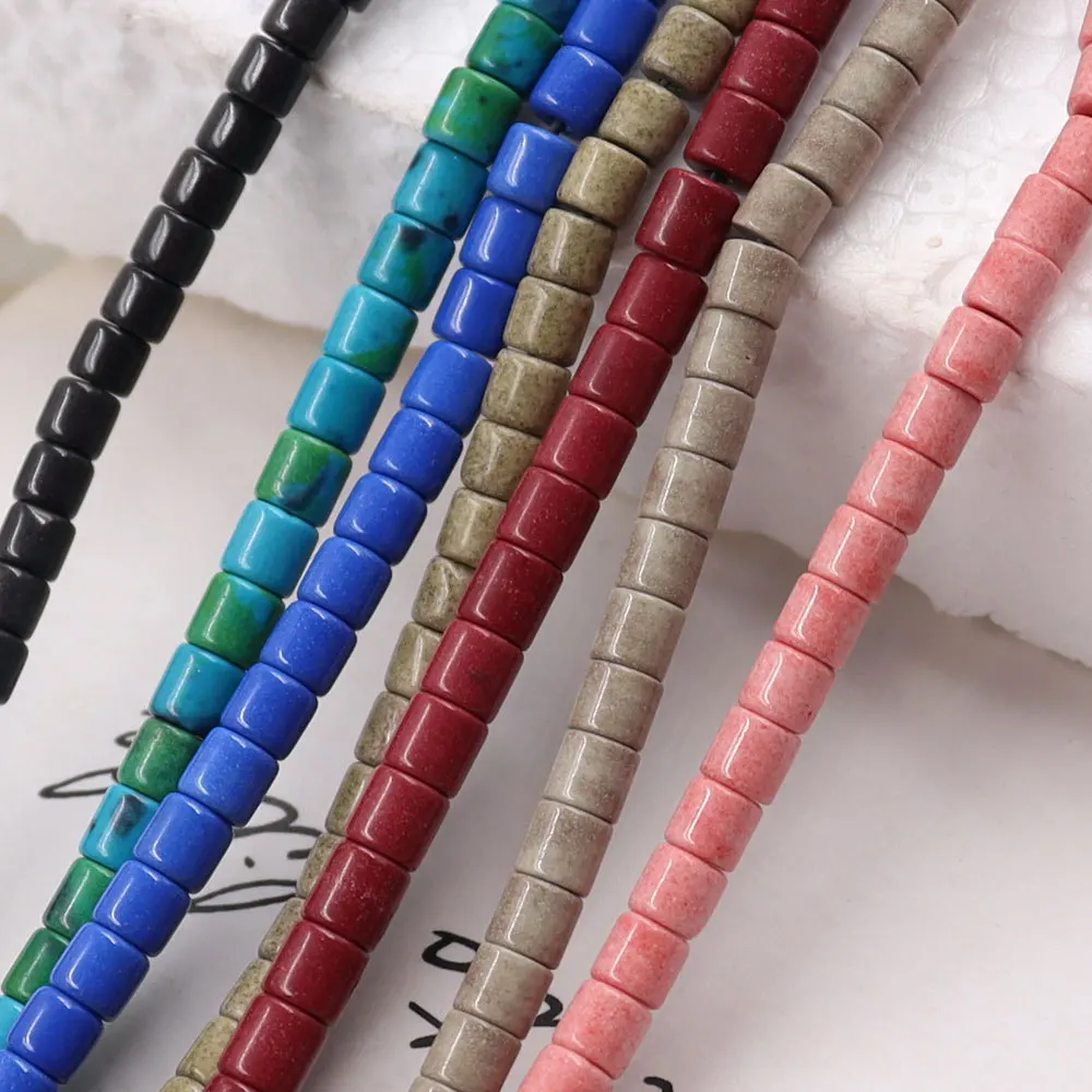 Factory Wholesale 4X4mm Abacus Type Old Bead Stone Scattered Beads Negative Ion Oxide Stone Jewelry, Clothing Accessories DIY