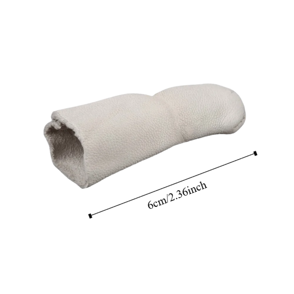 Funda aislante gruesa de piel de oveja para hacer joyas, cubierta protectora para los dedos, protectores de dedos de cuero resistentes al calor, herramientas de manualidades DIY