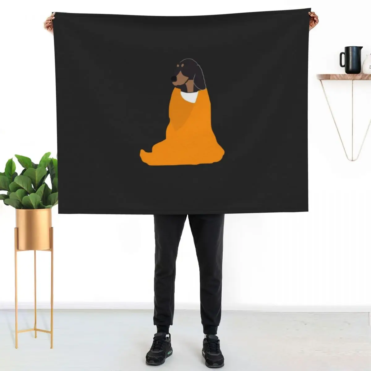 

Smokey in a blanket Sticker Throw Blanket Color Fast Cozy Throw Blanket