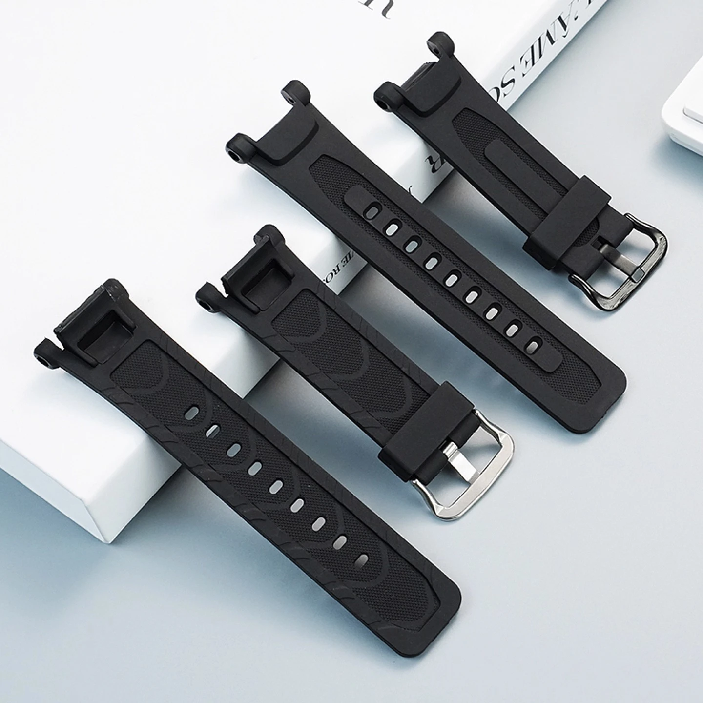 ل كاسيو PRE-TREK PRG-240 PRG-40 PAG-40 حزام الساعات الراتنج حزام ساعة اليد معصمه استبدال سوار الإكسسوار مع أداة مفك البراغي