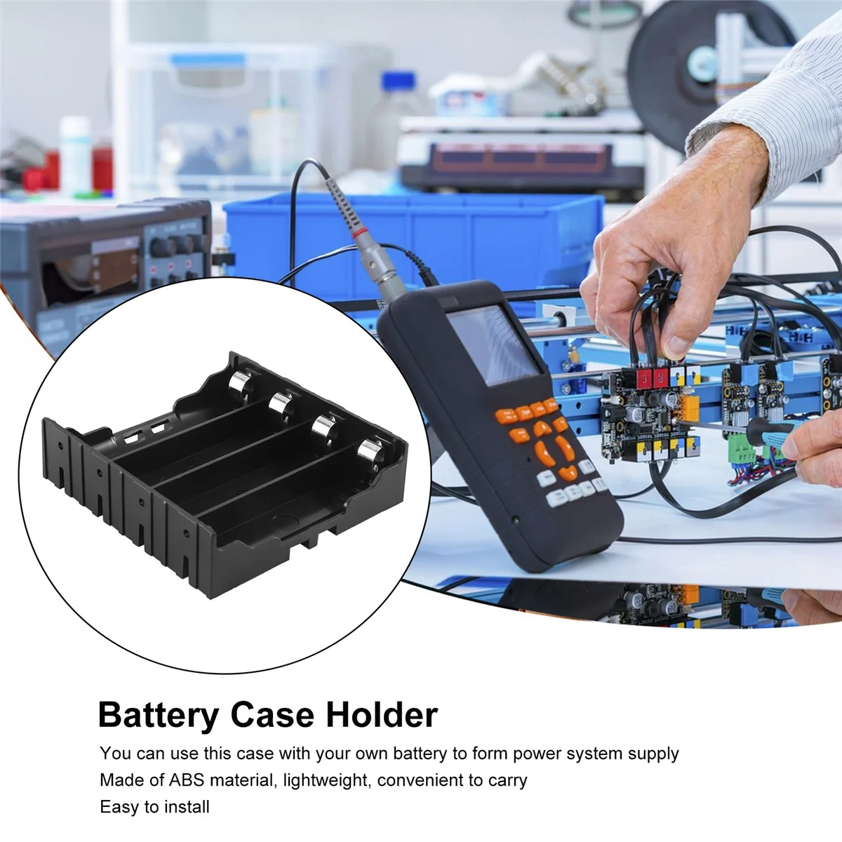 20 Stück Batteriehalter Box Case Schwarz für 4X 13,7V 18650 Batterie