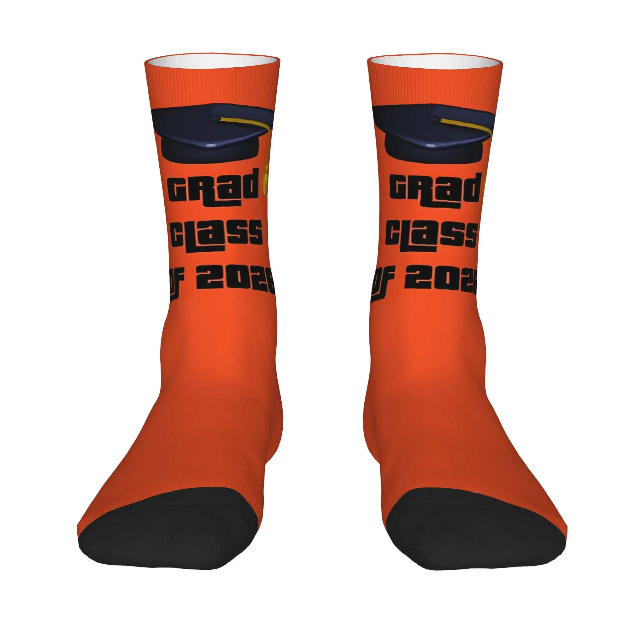 Funny Sock Graduation in 2026 Grad Class Of 2026 Hip Hop Quality Pattern Printed Men Crew Socks Novelty Men's Socks