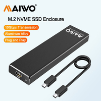 MAIWO M2 SSD Case M.2 NVMe 10Gbps USB C 3.1 Gen2 SSD Enclosure Tool-Free External SSD Adapter M / B&M Keys Type-C Aluminum Shell