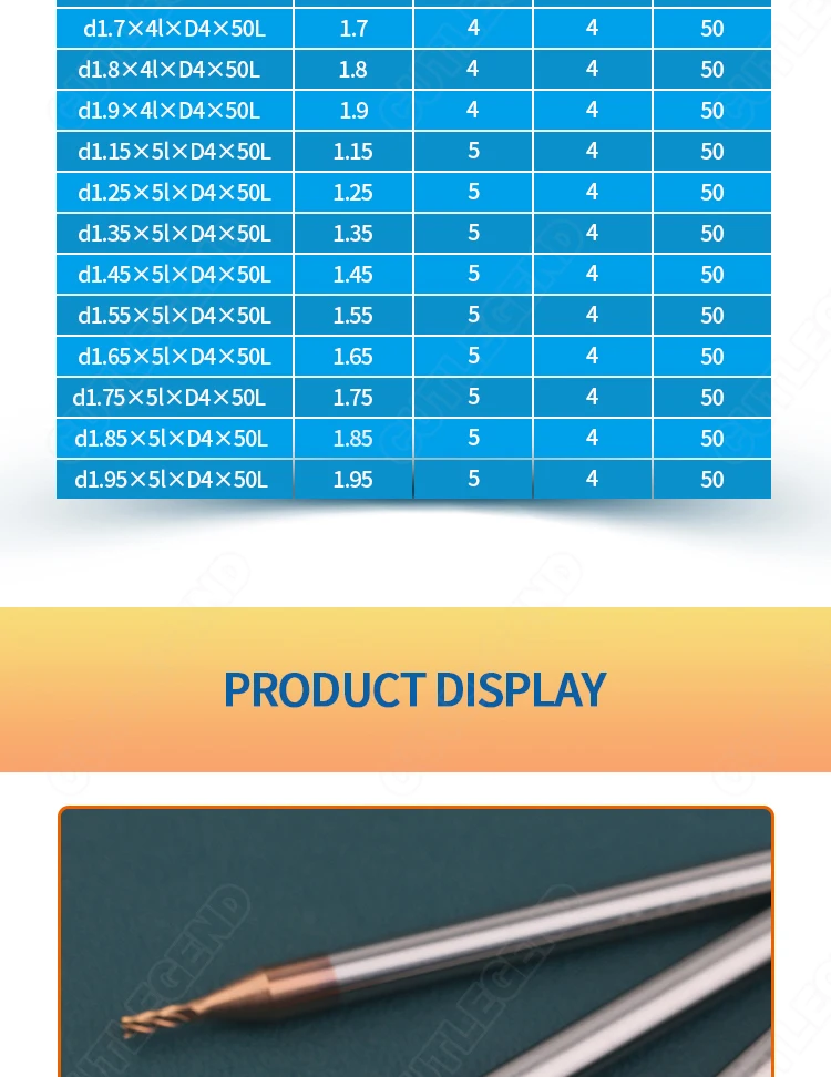 10 Stück Hartmetall-Flachfräser mit 4 Schneiden für Metall- und Stahlbearbeitung 1,1-1,9mm 2,1-3,9mm 1,05-1,95 2,05-2,95 3,05-3,95mm – Detail 6