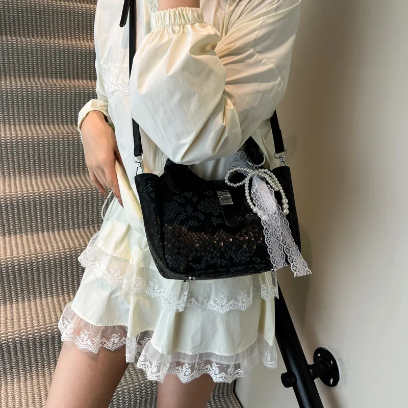 

2025 New Fashion Bucket Bag for Women, Genuine Leather Multi-way Underarm Crossbody Purse, Vintage Chic Large Capacity Tote