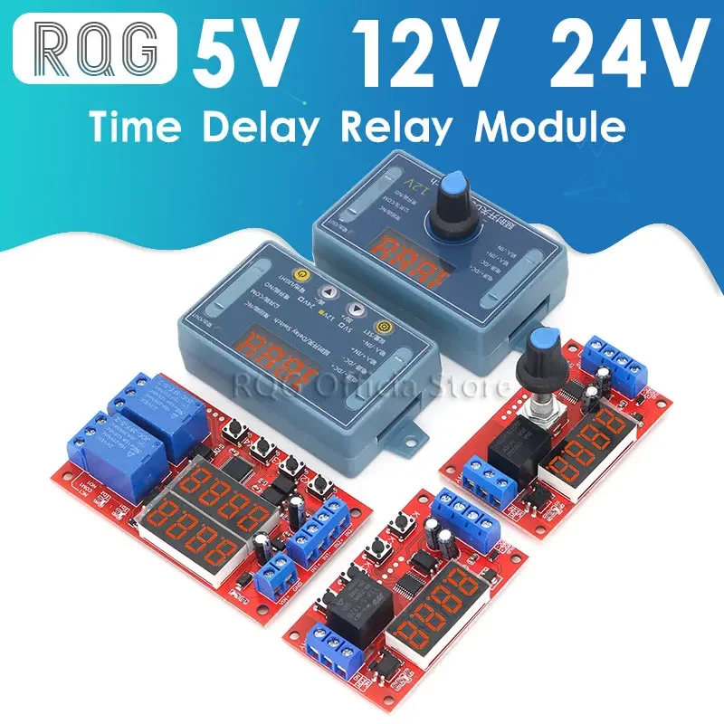 DC 5V 12V 24V 10A Adjustable Time Delay Relay Module LED Digital Timming Relay Timer Delay Trigger Switch Timer Control Switch