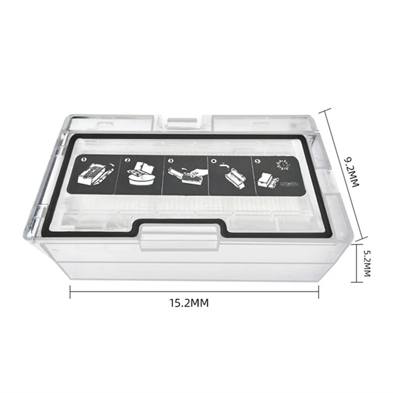 Caja de polvo M14K-2X para Xiaomi Roborock S8 Pro Ultra /S8/S8 + T7S/G10S Robot aspirador caja de basura con filtro