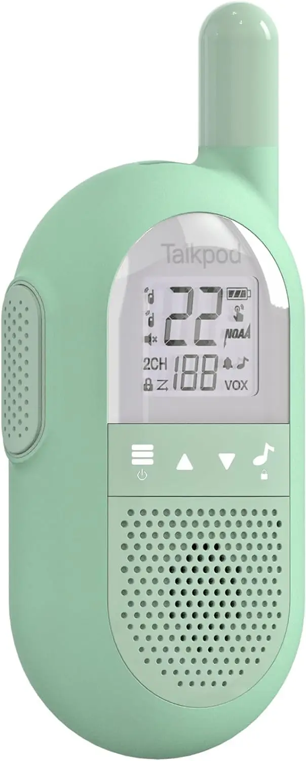Talkpod Walkie Talkies for Kids,Long Range 16 Miles Handheld Portable Fun Toys Birthday Present Gifts Macaron Green (No Battery)
