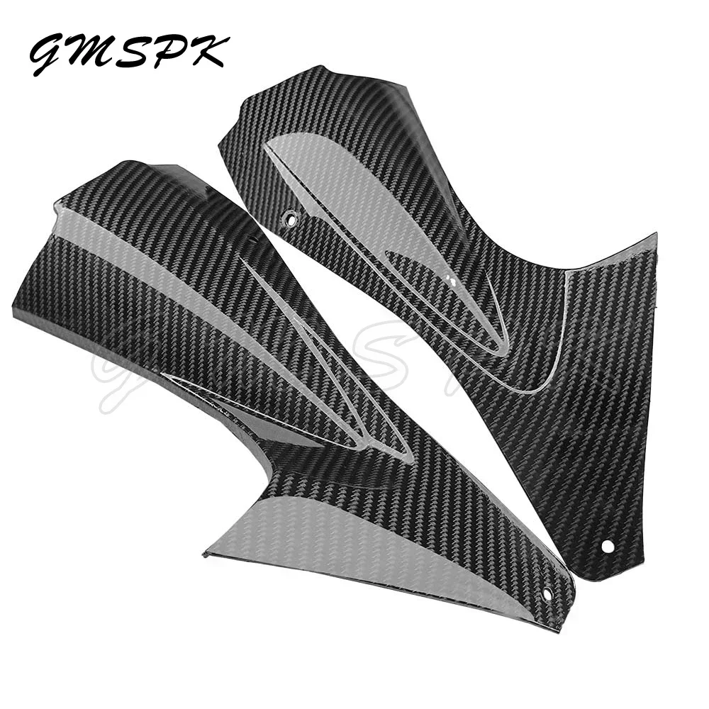 Carbon Fiber Pattern Fuel Tank Side Cover Panel Motorcycle Air Dust Cover Infill Fairing Kit Fit for Yamaha YZF-R6 2006 2007