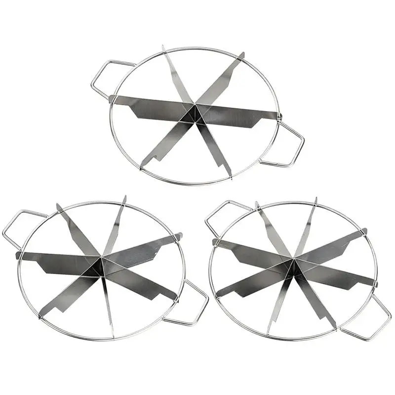 الفولاذ المقاوم للصدأ كعكة مقسم 6/7/8 أقسام البيتزا القاطع تشيز كعكة القطاعة جولة المعجنات الجبن البيتزا قطع الصحافة آلة أداة