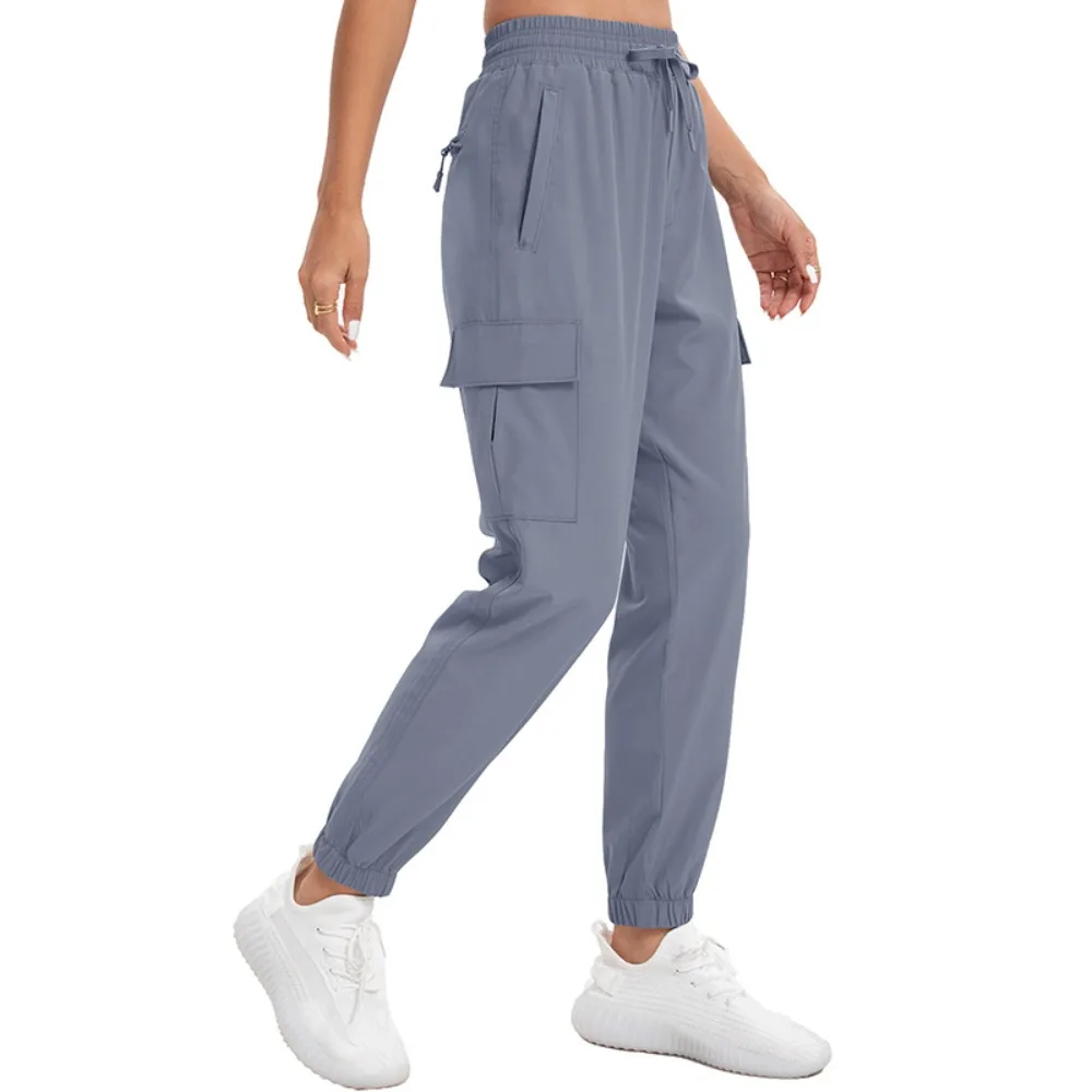 Pantalon d'été à séchage rapide pour femmes, survêtement de course, de survêtement, décontracté, Long conique, pantalon de survêtement léger, vêtements de sport