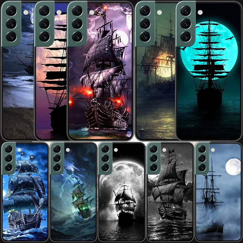 Pirate Ship Adventure Phone For Samsung Galaxy S24 S22 Ultra S21 Plus S20 S23 FE Case S10 S10E S9 S8 S7 Edge Cover Silicone Soft