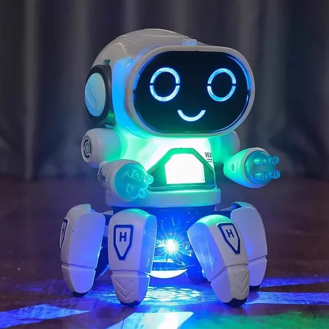 Kids Glow Music Educational Toy Electric Pet Cute LED Light Musical Dancing Robot Baby Learn To Climb Toy Children Birthday Gift 2