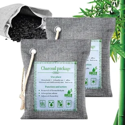 Bamboo Charcoal Air Purifying Bags 2x200g Nature Fresh Air Purifier Bags Reusable Odor Absorber Moisture Absorber for Car Closet