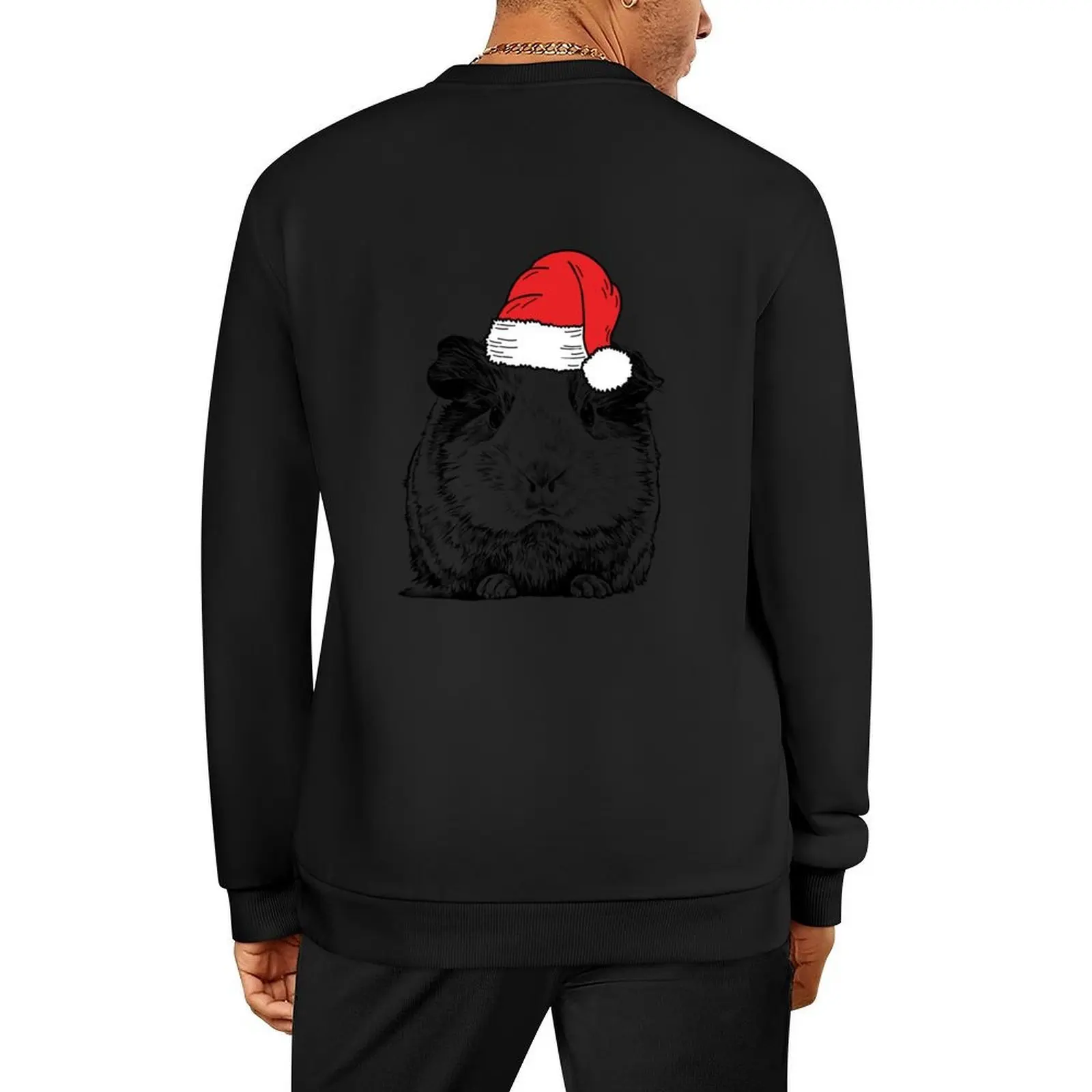

Christmas Guinea Pig Santa Pet Animal Holiday Pullover mens clothes tracksuits aesthetic clothing men wear sweatshirts for men