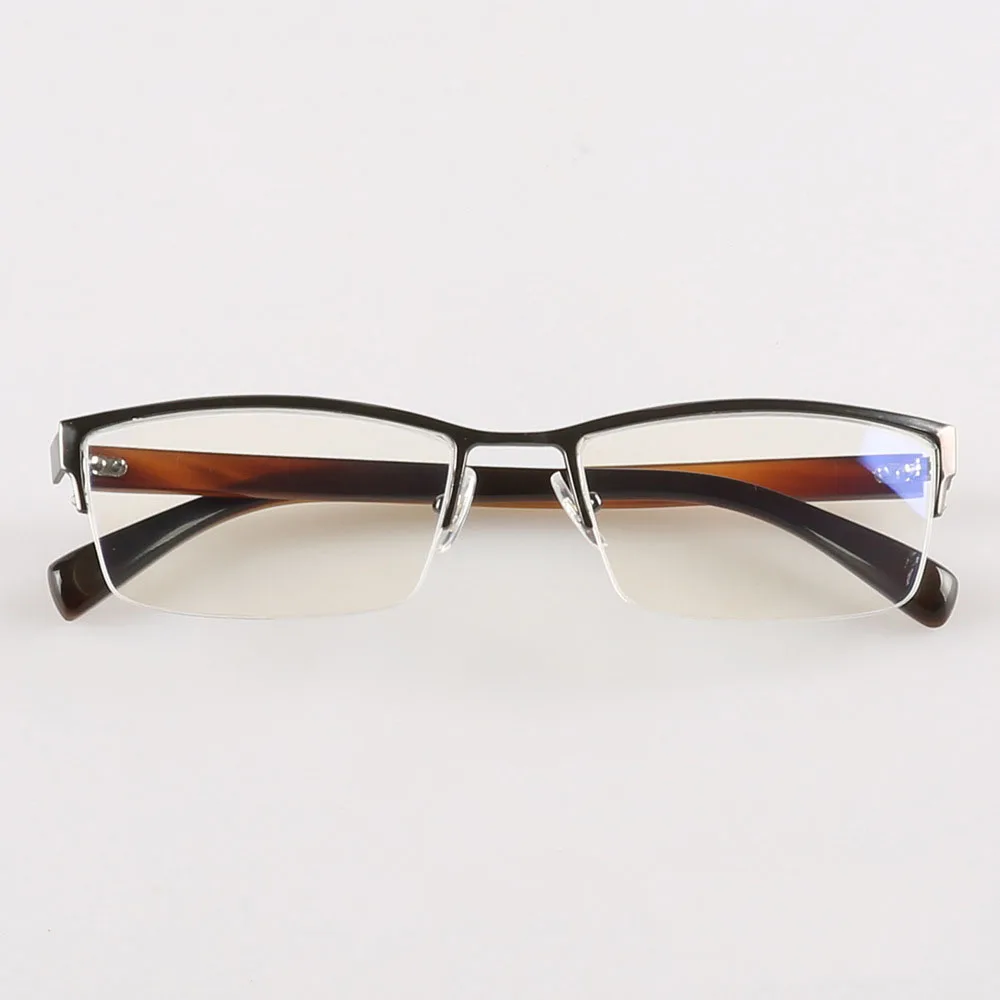 Eyeglass Frames Unique Square Half Rim Vintage Graduated Lenses Prescription Man's Glasses Frames Myopia Optical Eyeglasses