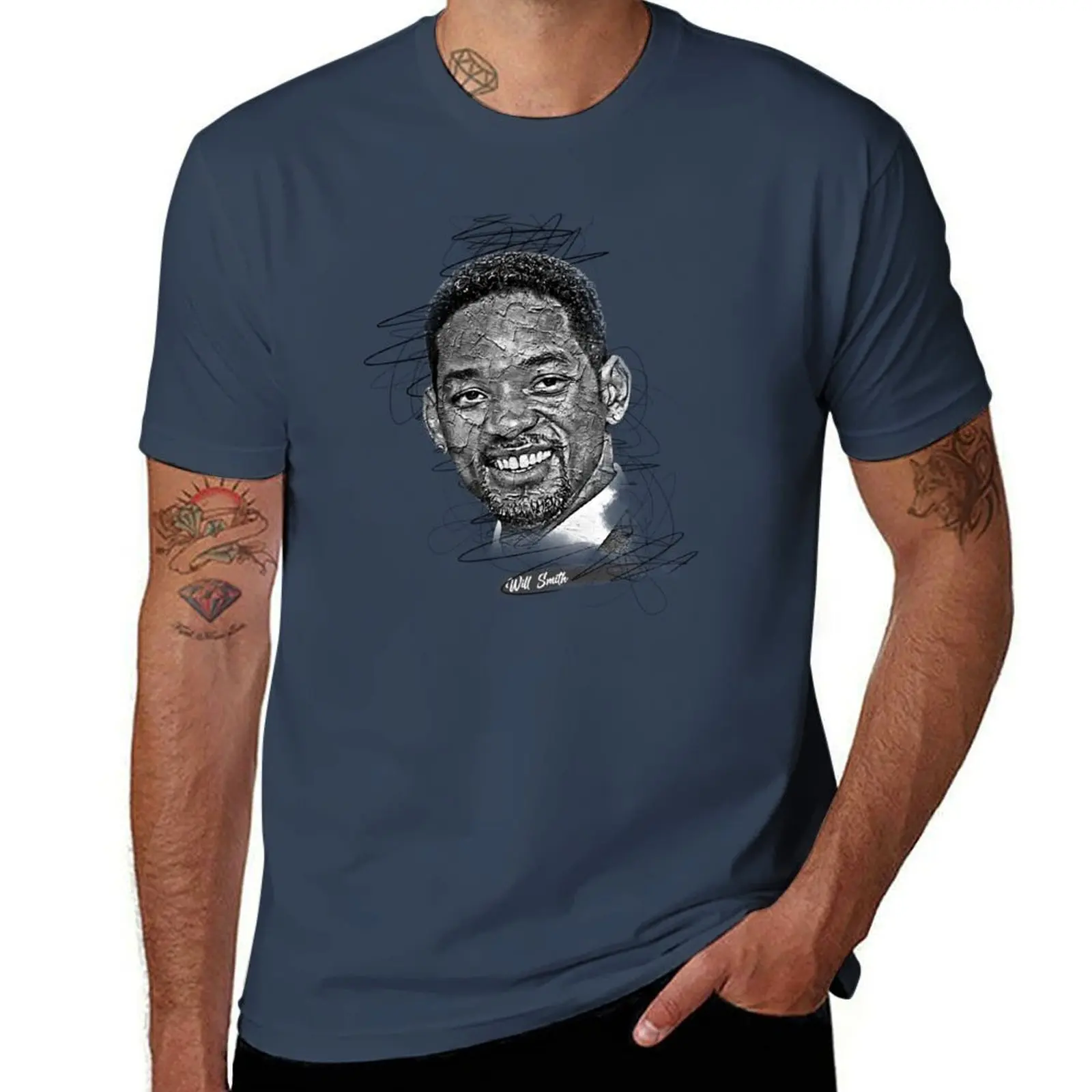 

Will Smith Abstract Sketch Art, Will Smith T-Shirt t shirt man casual cotton tshirt 100% t shirt man cotton T-Shirt