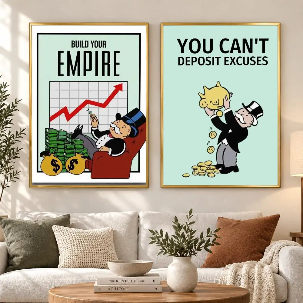 Monopoly  Millionaire Money Poster HD art sticky wall waterproof home living room bedroom bar aesthetic decoration - view 3