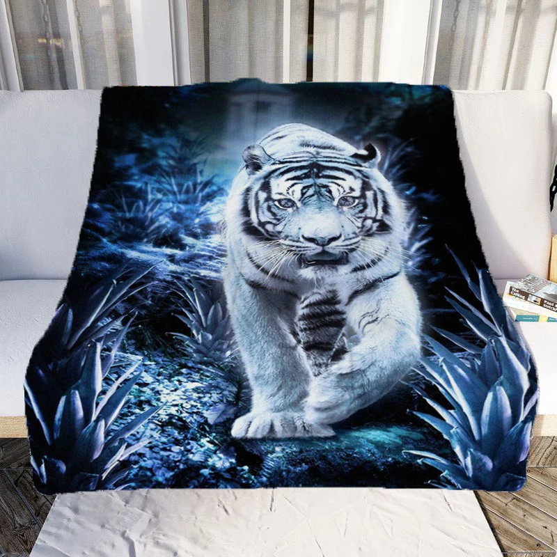 

T-Tiger combination blanket fashion flannel blanket comfortable lazy sofa cover blanket super soft bed sheet mattress