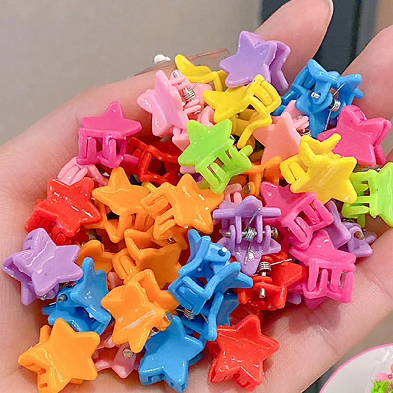 50 Colorful Children\'s Hair Clips Cute Princess Girl Hair Accessories No Harm To Hair Accessories Headflower Mini Clip