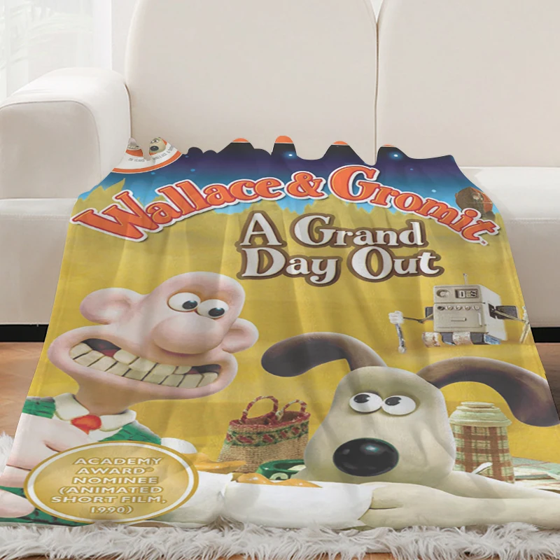 Blanket Sofa Winter Warm G-Wallaces G-Gromits Bed Fleece Camping Custom Nap Fluffy Soft Blankets King Size Microfiber Bedding