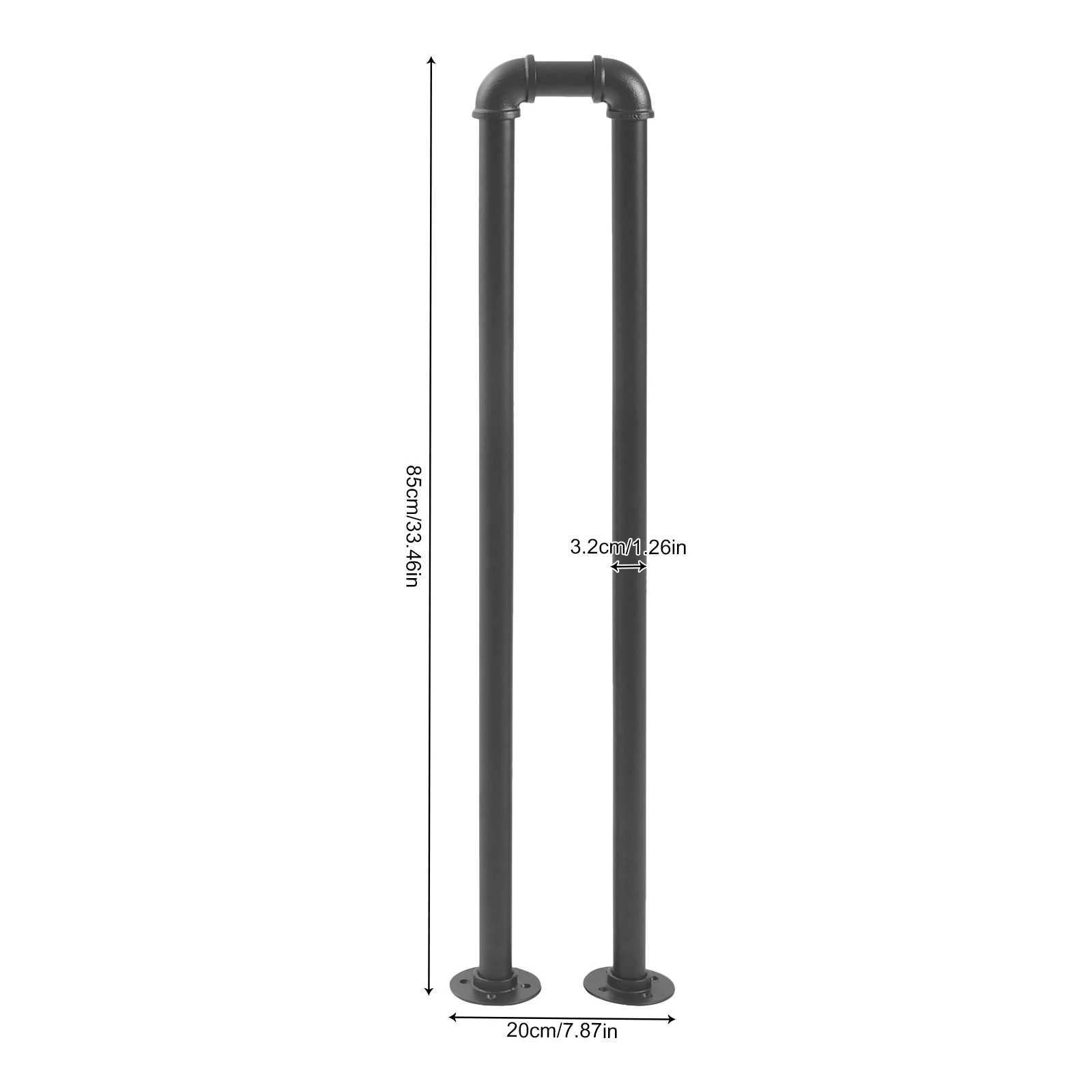 Corrimano per scale modificabile rimovibile a forma di U da pavimento da 85 cm per interni ed esterni