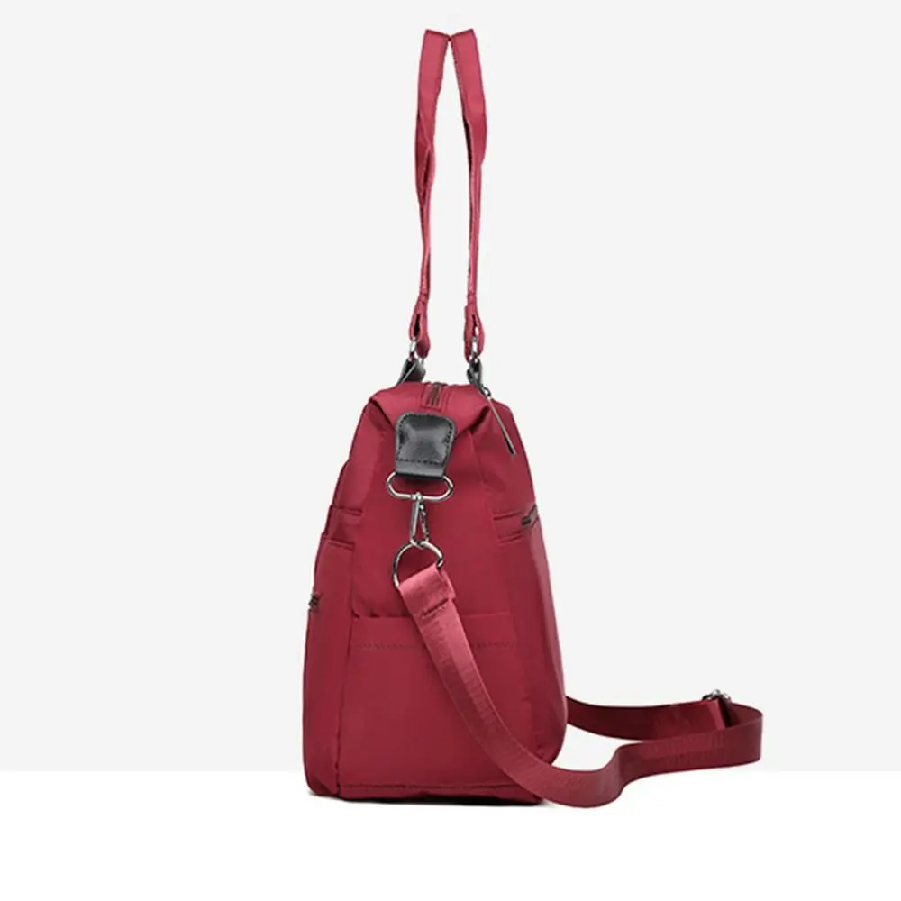 Large Capacity Shoulder Bag Waterproof Multi Pocket Women Tote Nylon Bag Portable For Work