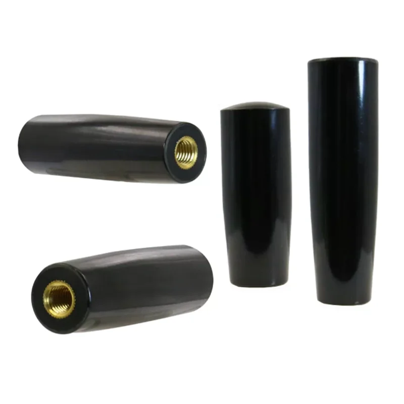 2Pcs M5 M6 M8 M10 Bakelite Handle Knob Taper Grip With Brass Insert Internal Thread Machine Tool Control Lever Handle Red Black