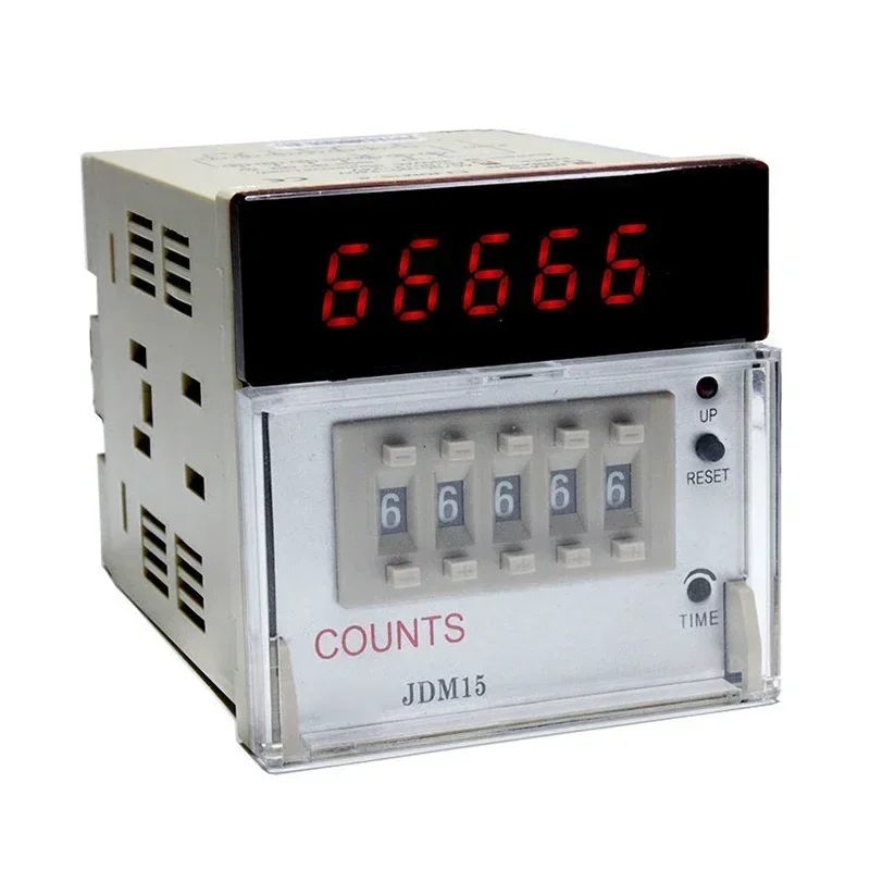 220v Electric Digital Display Counter COUNTS DHC JDM15 Five Digit Addition and Subtraction Counter Reversible