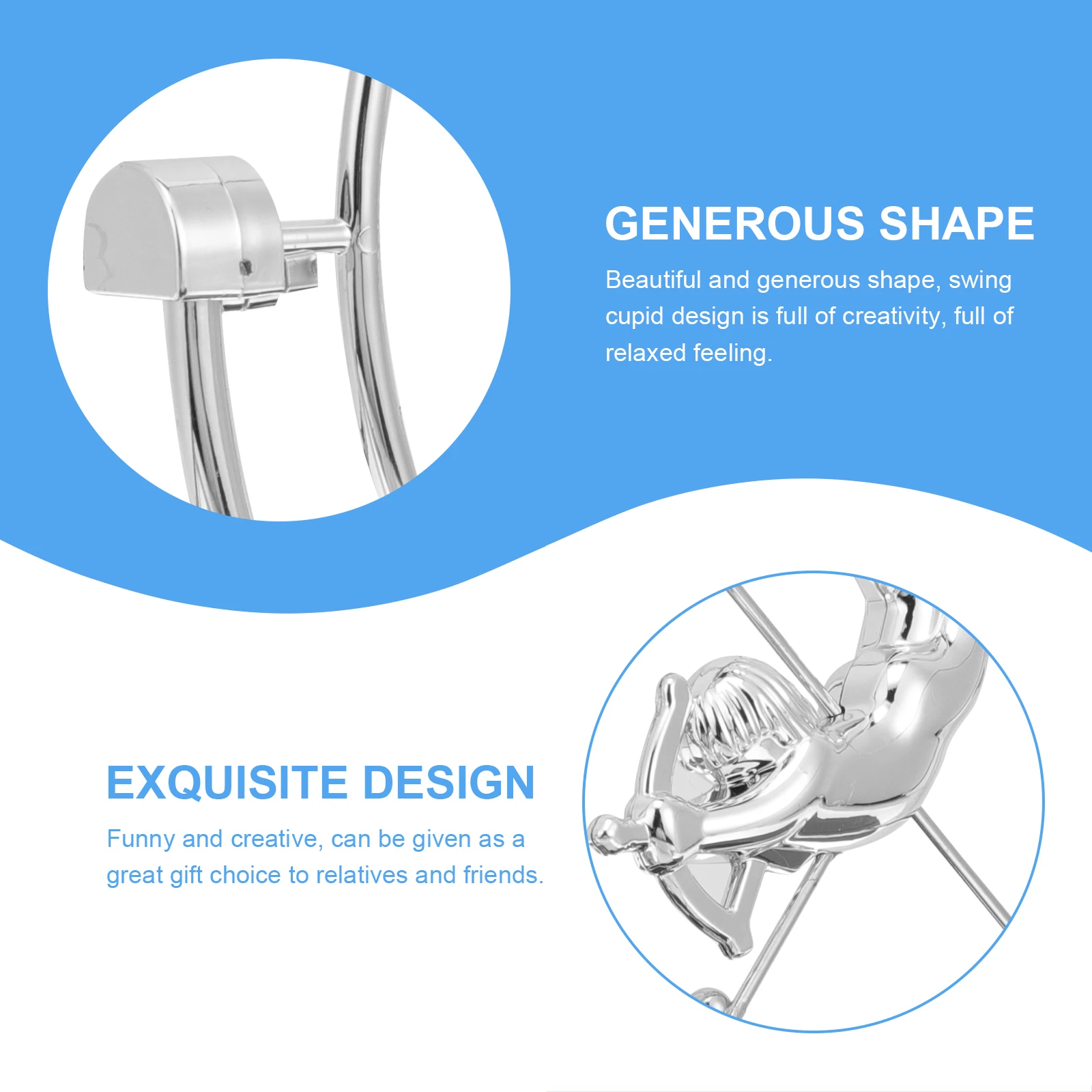 

Creative Perpetual Motion Desk Swing Cupid Physics Device For Office Adults Electronic Desktop Ornament Funny