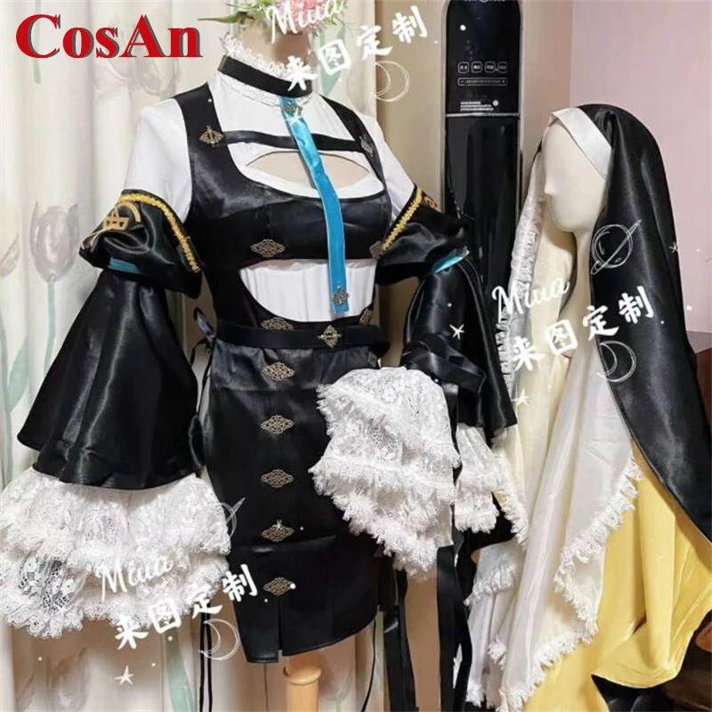 CosAn Hot Game Blue Archive Wakaba Cosplay Costume Fashion Nun Uniform Activity Party Role Play Clothing Custom-Make