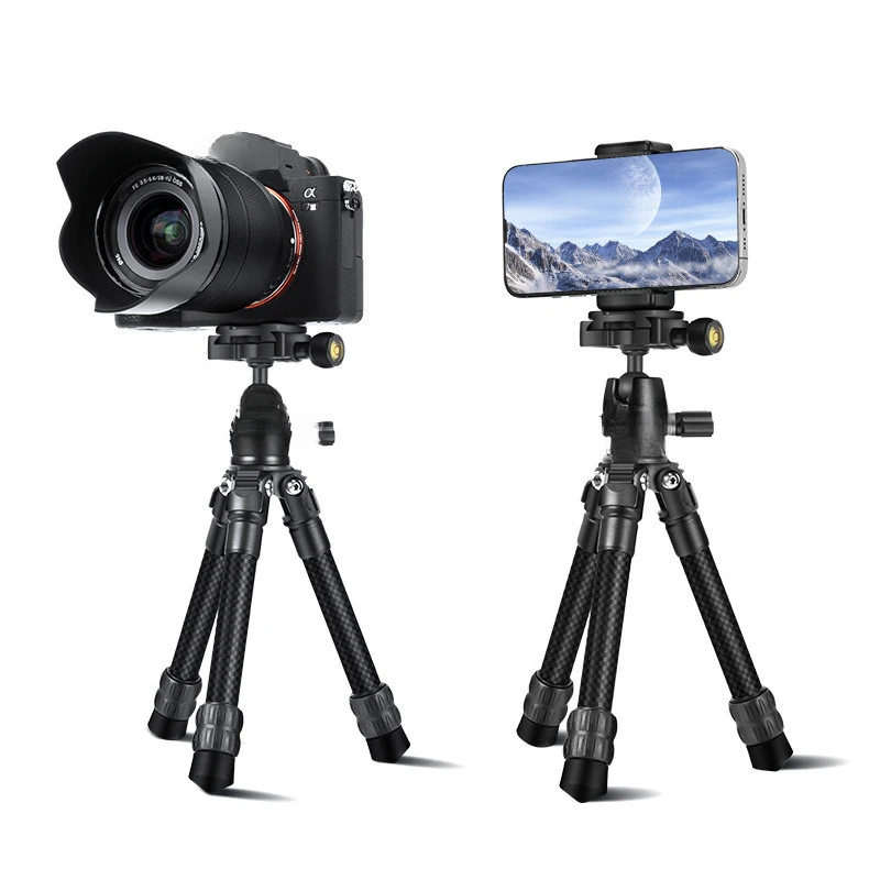 

Carbon fiber mini camera tripod, desktop stair climbing camera micro-single mobile phone holder