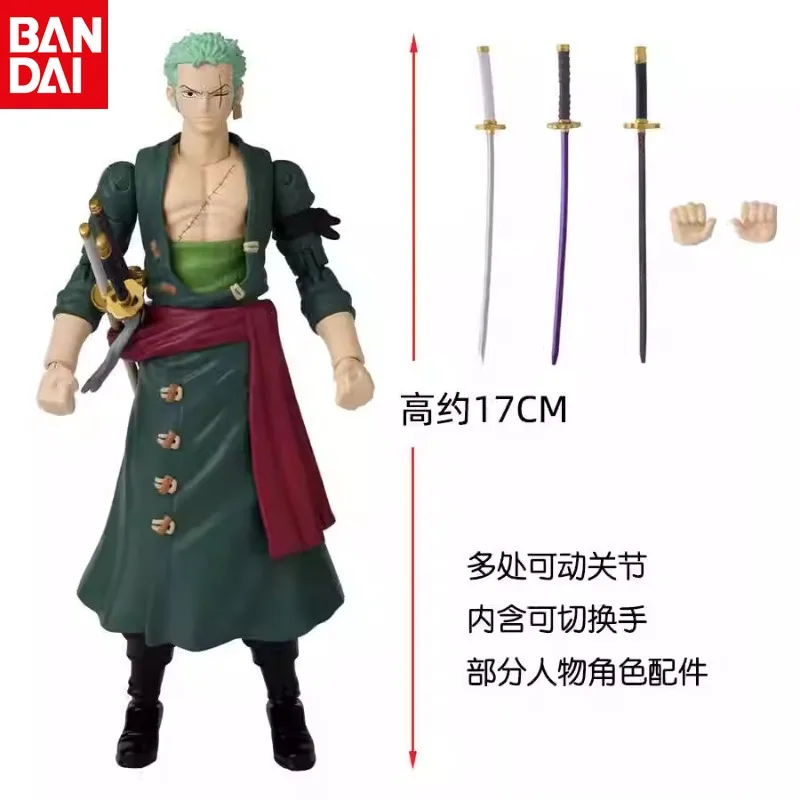 Bandai Original Genuine One Piece Movable Figure Figure Zoro Luffy Ace Sanji Figure Collection Model Holiday Gift