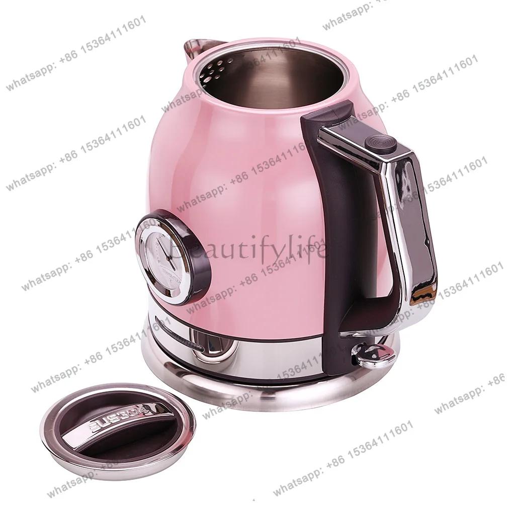 304 stainless steel small household appliance kettle, stainless steel anti-scalding coffee insulation pot with thermometer