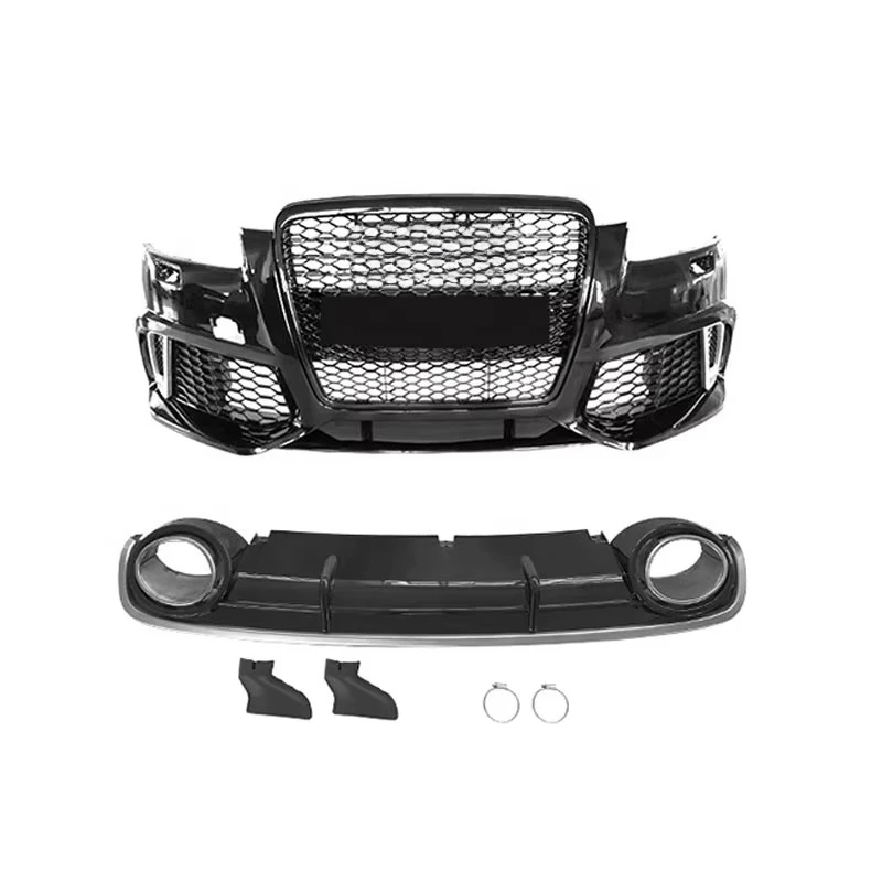 Factory Wholesale Car Bumpers Suitable for Audi A6 C6 2005-2012 Upgrade RS6 Style Injection PP Front Bumper Grille Rear Lip