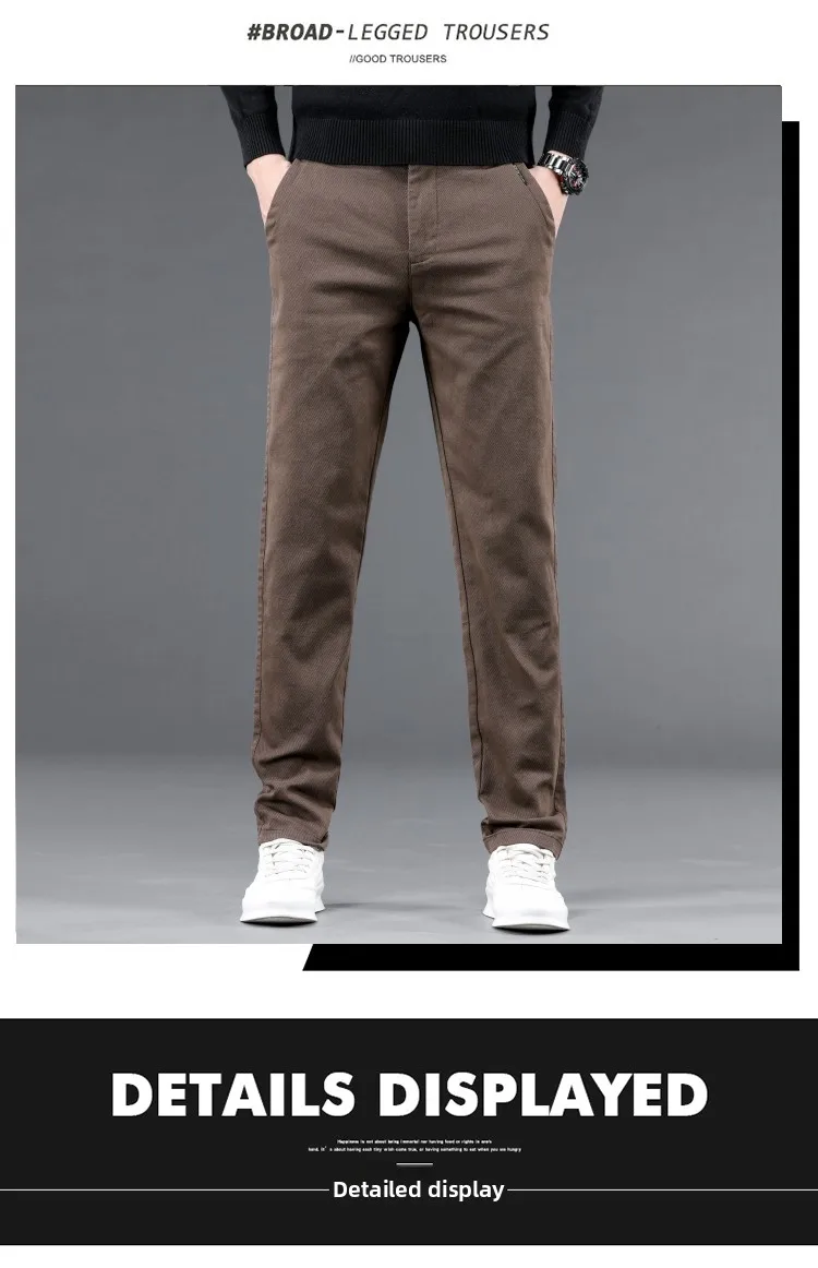 High-End Men's Casual Pants Straight Leg Elastic Fashionable Slim Fit Spring Business Trousers Versatile Long Cotton Jeans Sb269a642d9094a87864281e960db9572Z