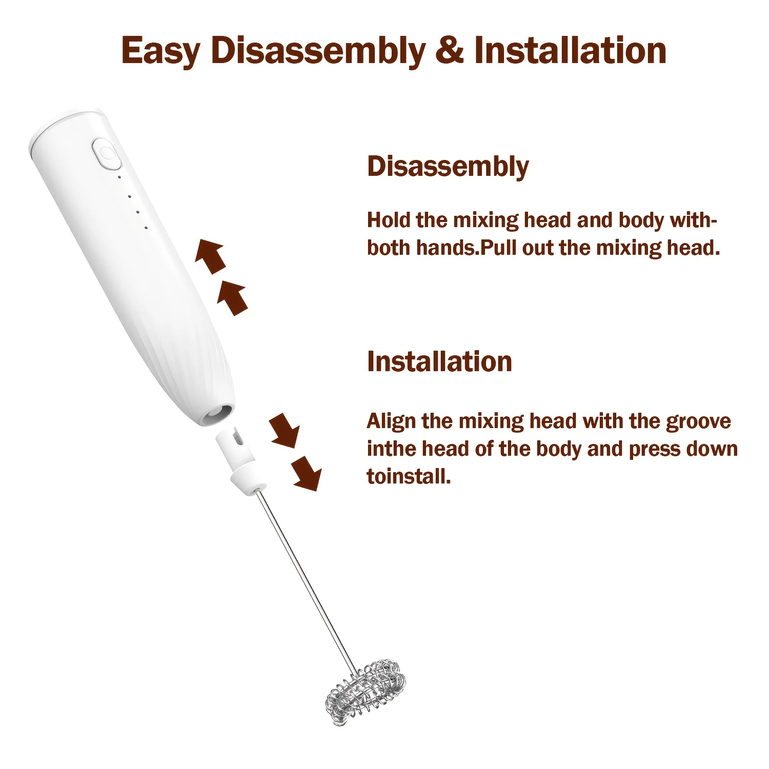 رغوة الحليب الكهربائية اللاسلكية - رغوة صغيرة محمولة للقهوة والكابتشينو والماتشا، خلاط وخلاط قابل لإعادة الشحن
