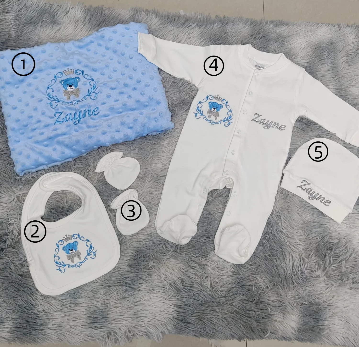 Personalized Newborn Onesies Anti-Scratch & Warm Baby Romper Soft Cotton Infant Jumpsuit Cute Baby Shower Gift for Girls Boys