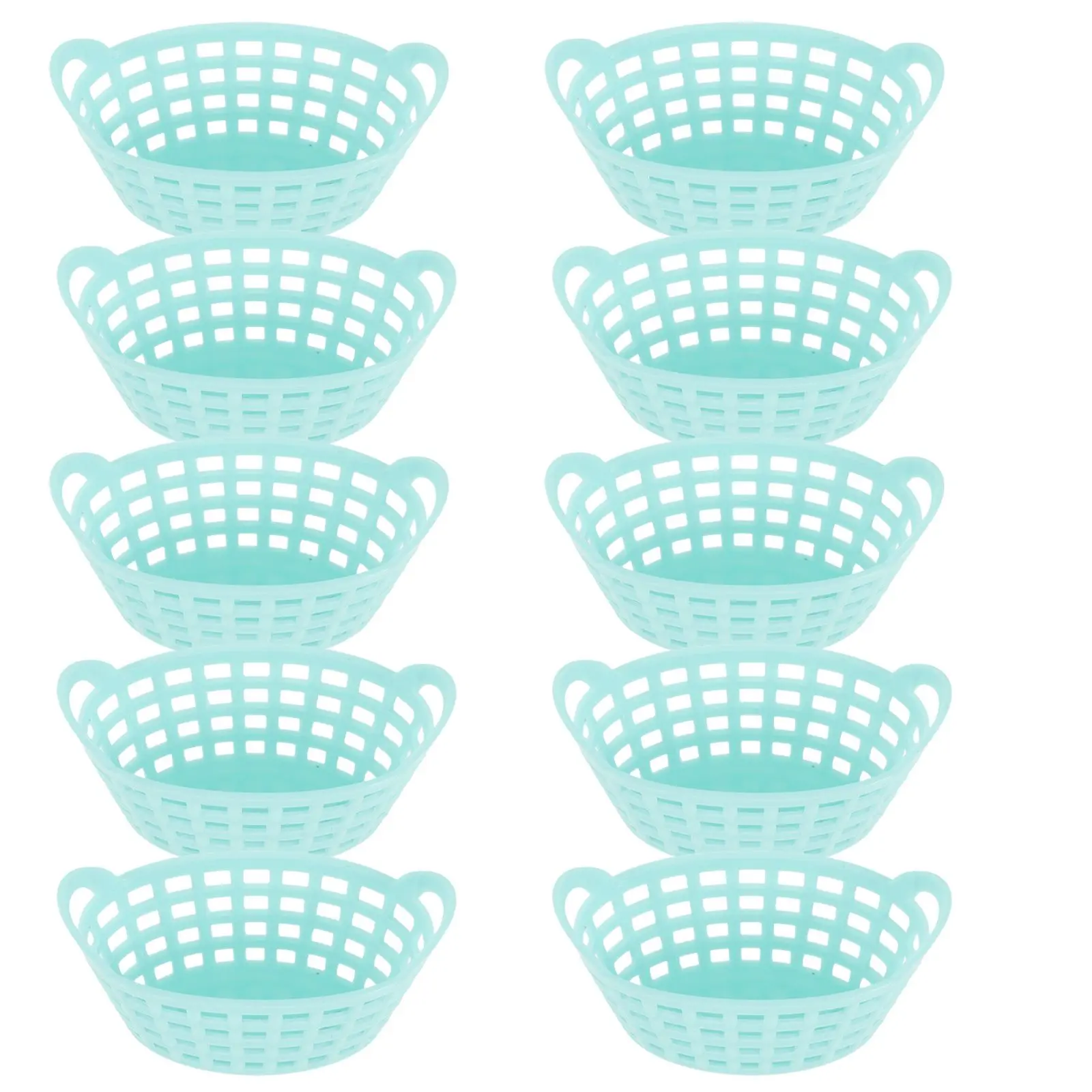 

10 Pcs Storage Basket Mini Shopping Baskets Plastic Supermarket Hand Models for Kids Desktop Decorations Child