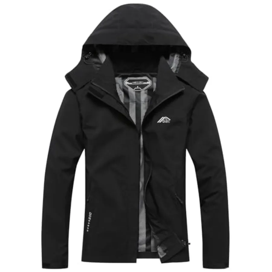 

DECKTIN Women's Waterproof Raincoat Lightweight Rain Jacket Detachable Hood Travel Outdoor