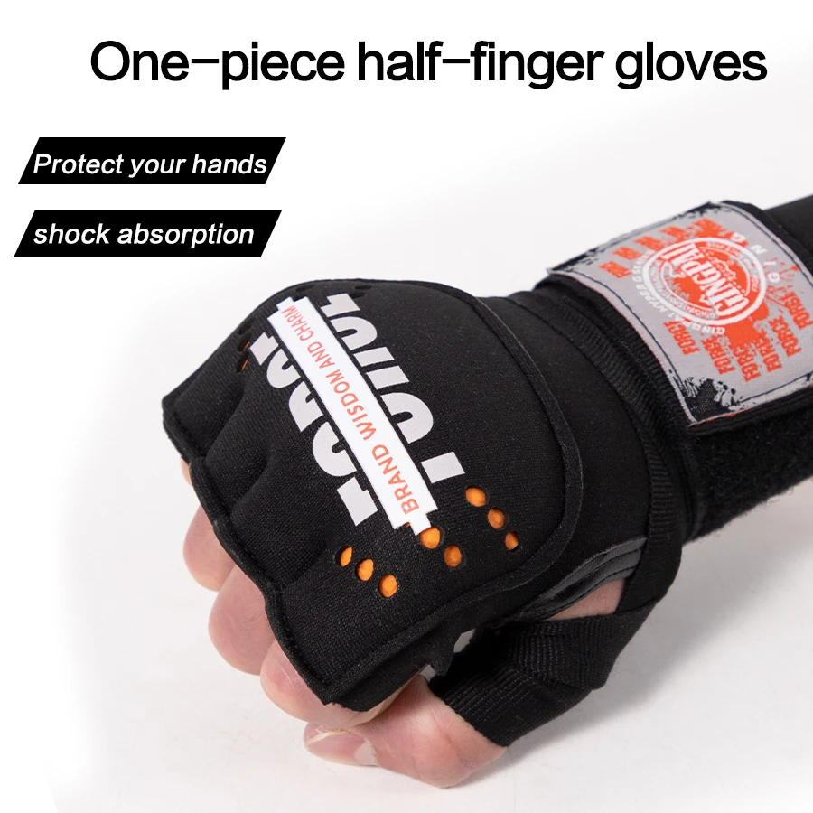 

Mma Half Finger Gel Boxing Glove Men/Women Sanda Muay Thai Training Hand Wrap Inner Glove With Boxing Training Accessorie