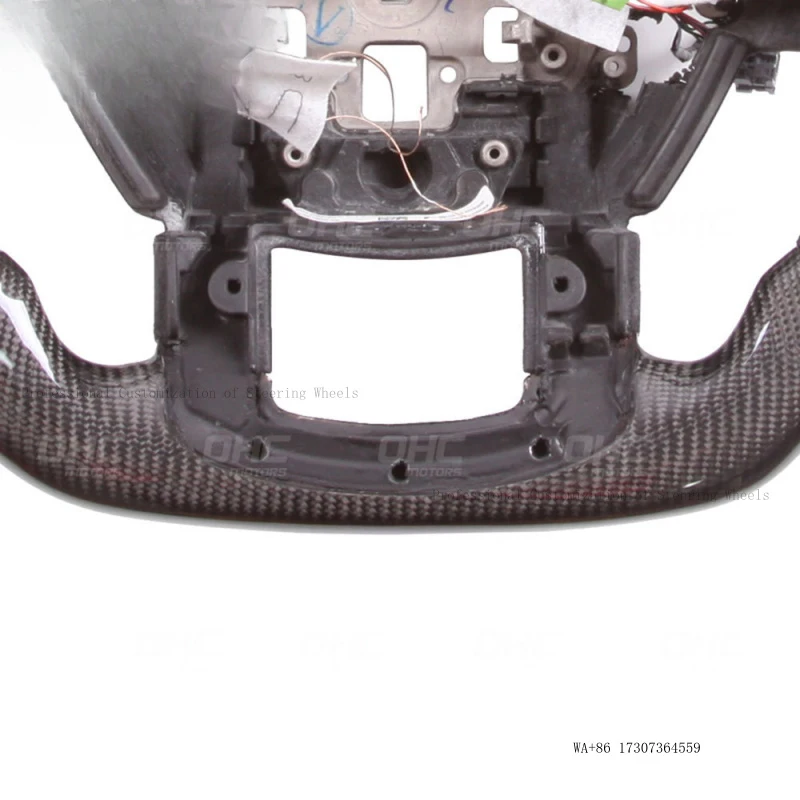 Suitable for Raptor, flat leather + carbon fiber car steering wheel modified for racing