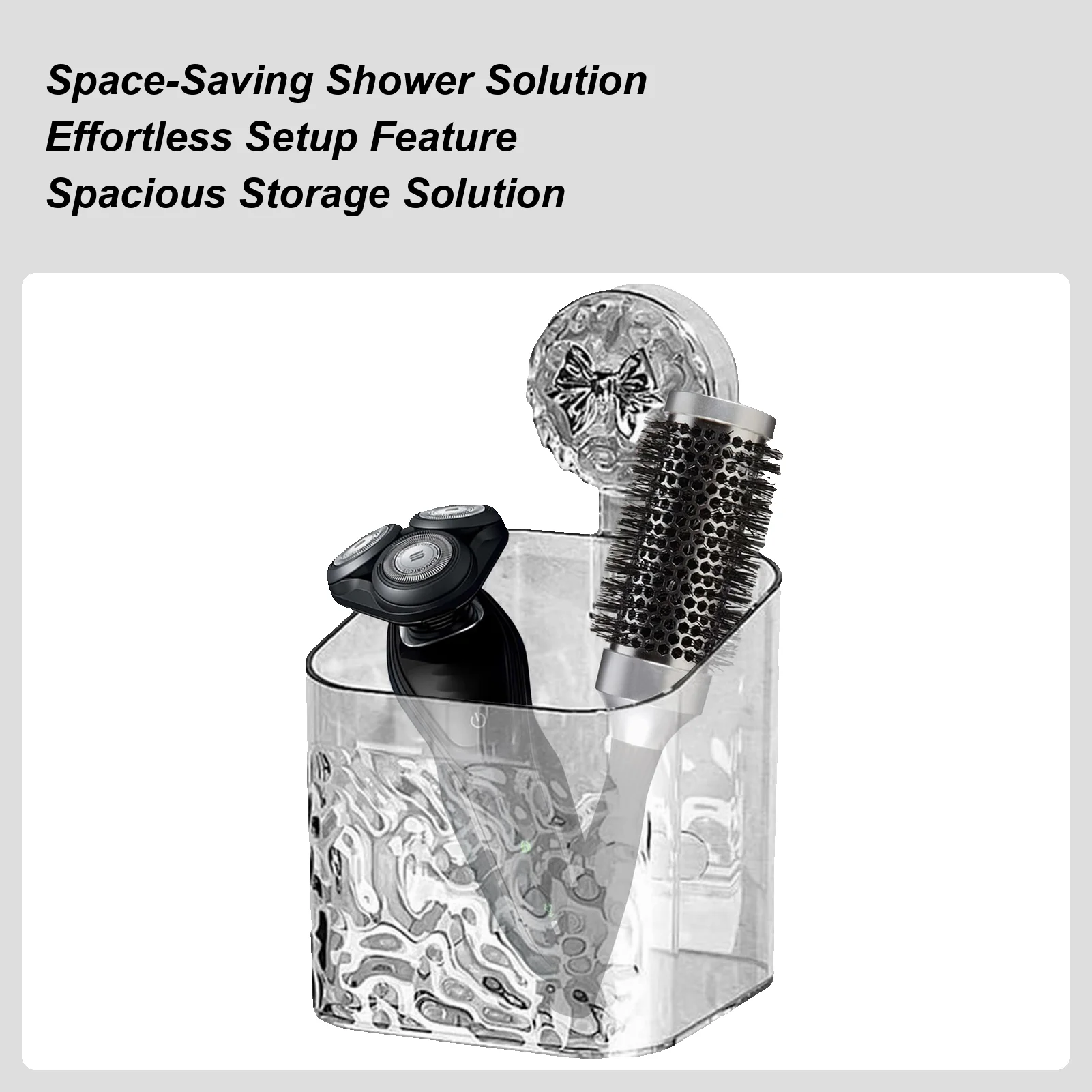 

Органайзер для душа на присоске, настенная полка для хранения на присоске для ванной комнаты, шампуня, мыла, зубной щетки