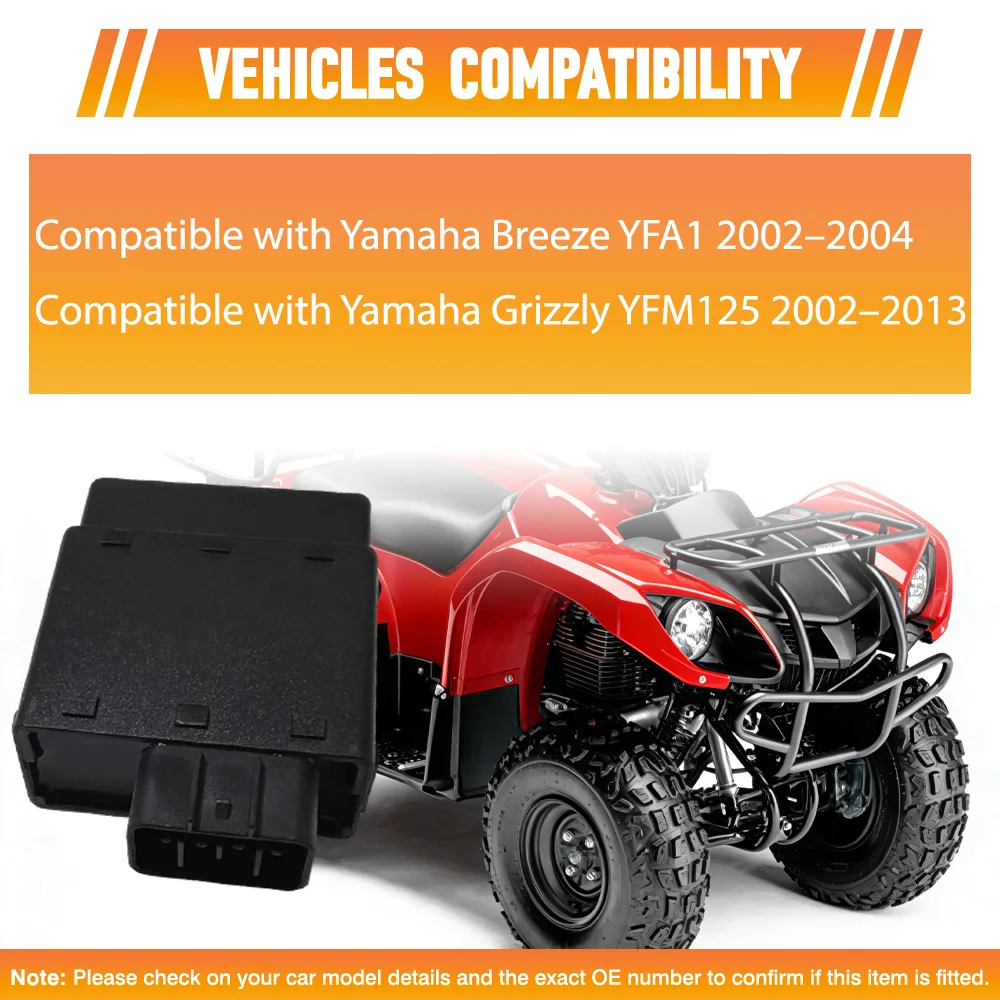

For Yamaha Breeze YFA1 2002 2003 2004 / Grizzly YFM125 2002 2003 2004 2005-2013 CDI Ignition BOX Module 8 Pins 3FA-85540-20-00