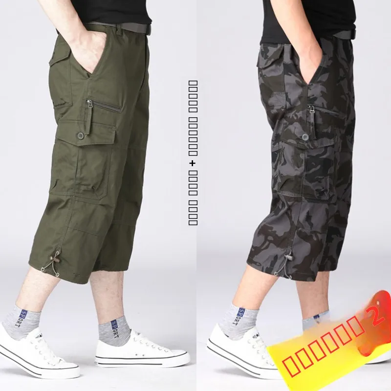 

Летняя рабочая одежда, мужские свободные брюки Seven-Five, тонкие повседневные брюки, молодежные модные хлопковые брюки-карго с высокой талией